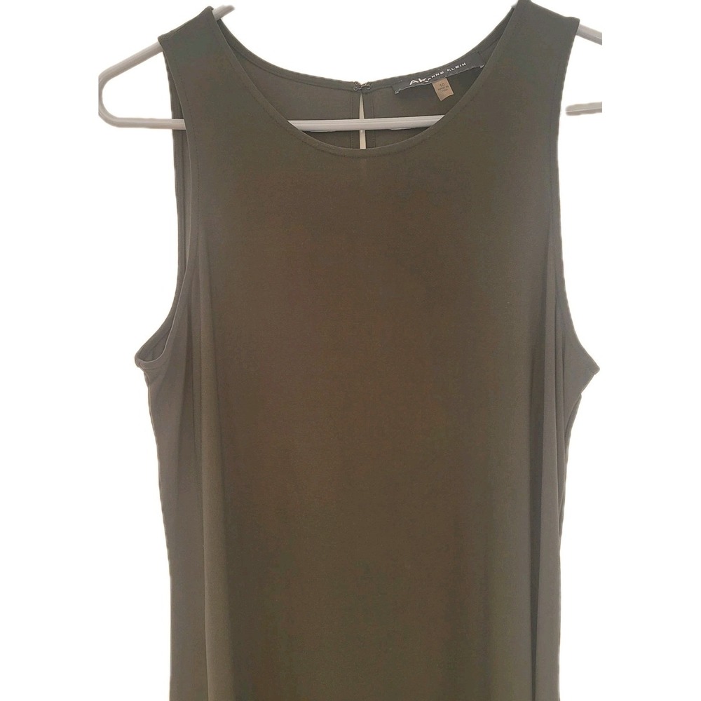ANNE‎ KLEIN Dress Womens 8 Deep Green Sleeveless Stretch Summer Party Coastal